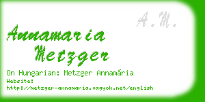 annamaria metzger business card